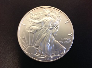 lot 58 image: 2017 1 oz Liberty Silver Coin