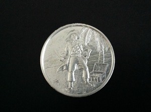 lot 65 image: 2 oz Silver Pirate Coin