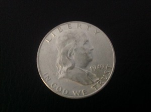 lot 103 image: 1949 D Franklin Half Dollar