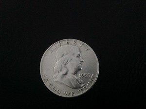 lot 122 image: 1959 D Franklin Half Dollar