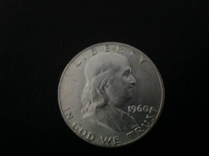 lot 124 image: 1960 D Franklin Half Dollar