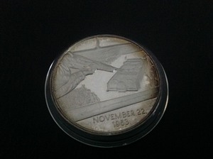 lot 130 image: John F Kennedy Commemorative Coin