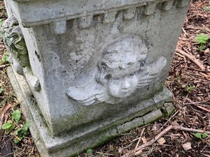 lot 23 image: Square Cement Angel Planter