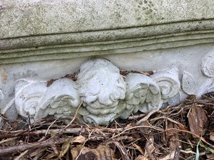 lot 20 image: Square Cement Angel Planter