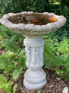 lot 24 image: Decorative Cement Bird Bath
