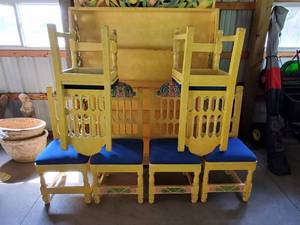 lot 41 image: Set of Six Yellow Decorative Chairs