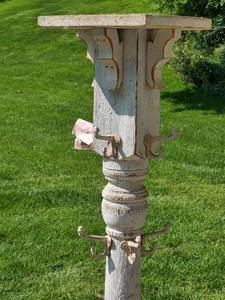 lot 94 image: Antique White Post Coat Hanger