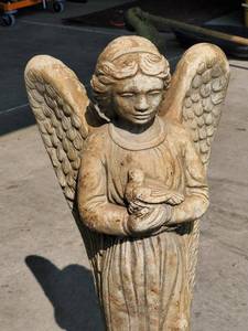 lot 60 image: Cement Angel Statue
