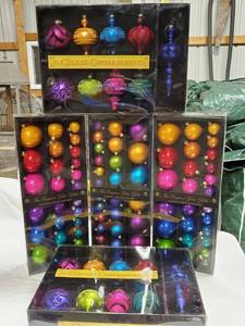 lot 121 image: (5) Boxes of Bright Christmas Ornaments