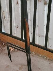 lot 223 image: (1) Black Garden Trellis & (2) Black Shepards Hooks