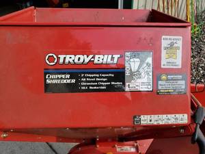 lot 204 image: TROY-BILT ChipperShredder