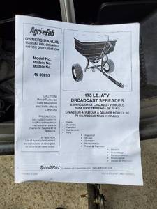 lot 205 image: Pull behind Spreader by BROADCAST AGRI FAB