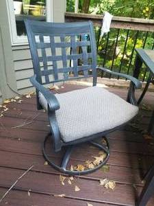 lot 19 image: Stylish Stone Top Outdoor Dining Set