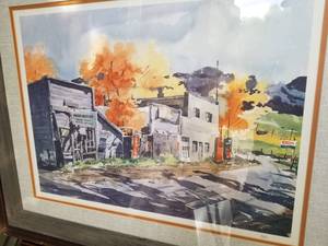 lot 114 image: Anton David Riebe Watercolor Print- Pryor Museum