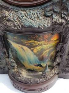lot 141 image: Antique Clock with Sculpted Waterfall Design by Master Crafters
