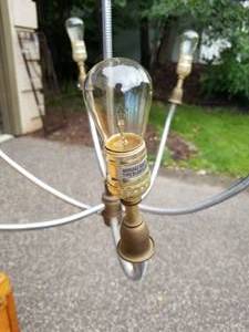 lot 87 image: Unique Gooseneck Chandelier