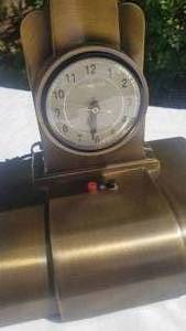 lot 156 image: Lite Master Retro Executive Desk Lamp with Clock