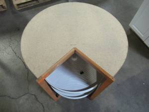 lot 203 image: Diamond NOW Portland 36-in W x 35-in H x 23.75-in D Wheat Lazy Susan Corner Base Stock Cabinet 22 SCR36