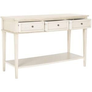 lot 106 image: Safavieh Manelin White Washed Storage Console Table AMH6641B