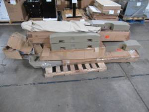 lot 112 image: WHOLESALE MIXED PALLET OF PATIO UMBRELLAS AND UMBRELLA STANDS