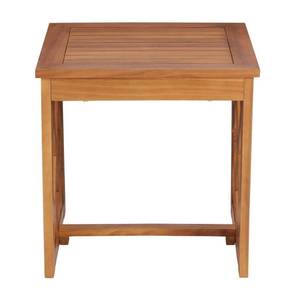lot 118 image: Hampton Bay Willow Glen Farmhouse Wood Outdoor Patio Side Table with Teak Finish 2133052