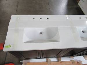 lot 121 image: Bathroom Vanity Cabinet 60 Double Sink with Top