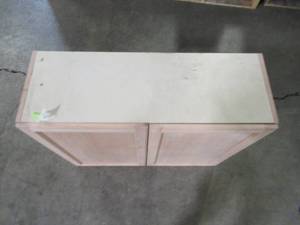 lot 156 image: Hampton Bay Easthaven Assembled 36x30x12 in. Frameless Wall Cabinet in Unfinished German Beech EH3630W-GB