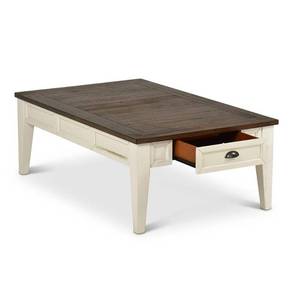 lot 159 image: Steve Silver Company Cayla Dark Oak and White Cocktail Table Dark CY100CKW