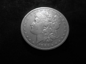 1886 O Morgan Silver Dollar