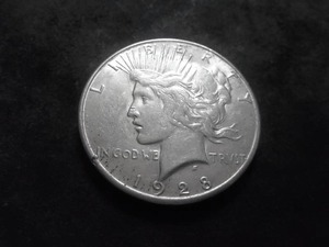 1928 S Silver Peace Dollar
