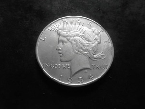 1934 D Silver Peace Dollar
