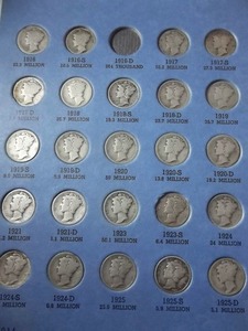 Full Set Of Mercury Dimes 1916-1945 Except 1916 D