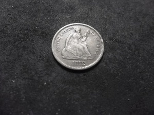 1872 Half Dime With Mint Above Branch (Reverse)