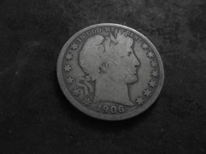 1906 O Barber Half Dollar