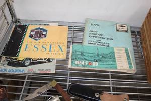lot 221 image: Vintage Car Books - 1964 Ford Owners Manual, 1966 Ford Fairlane Owners Manual, 1972 Chevrolet Car and 10-30 Truck Shop Manual, 1932 Essex Super-Six, November 1972 Rod Action