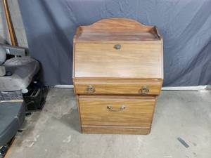 Secretary Desk with Rollout Cabinet