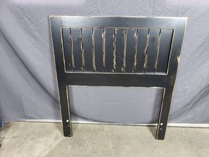 Black Distressed Twin Head Board
