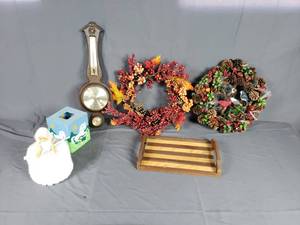 Wreaths, Tray, Barometer