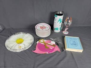Happy Birthday Plates, Wine Glasses