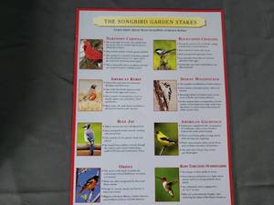 Unused Songbird Garden Stakes