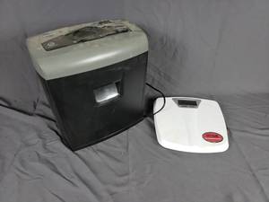 Paper Shredder and Bathroom Scale