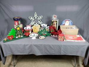 Large Lot of Christmas Decorations and Christmas Cards