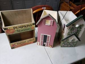 Wooden Stairs Baskets, Hanging Letter Organizer