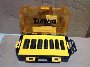 lot 44 image: Dewalt 12 in. Drive SAE Deep Impact Socket Set (7-Piece)&nbspin good condition review pictures