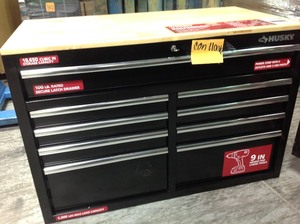 lot 118 image: Lot with Assorted sizes of Husky Tools boxes costumer returns all have damages please review the Photos