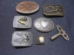 lot 147 image: Belt Buckles, Key & Pin