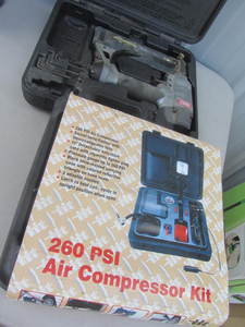 lot 303 image: Air Compressor, Senco Nailer