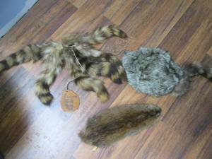 Mink Hat, Raccoon Tails, & Hat See ...