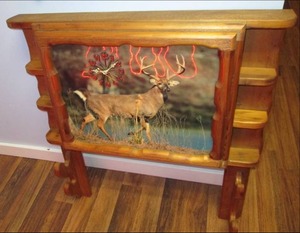 Wall Hanging Clock With Gun Rack & ...