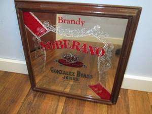 Soberano Brandy Framed Mirrored Wal...